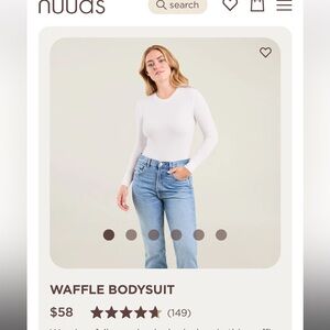 Nuuds size small waffle bodysuit